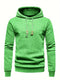 Men's Casual Waffle Pattern Pullover Hooded Sweatshirt With Kangaroo Pocket