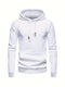 Men's Casual Waffle Pattern Pullover Hooded Sweatshirt With Kangaroo Pocket