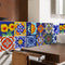 24pcs Retro Pattern Self-adhesive Tile Stickers