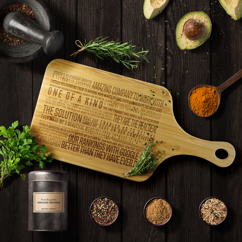 STEALTH Media "The Solution" Cutting Board