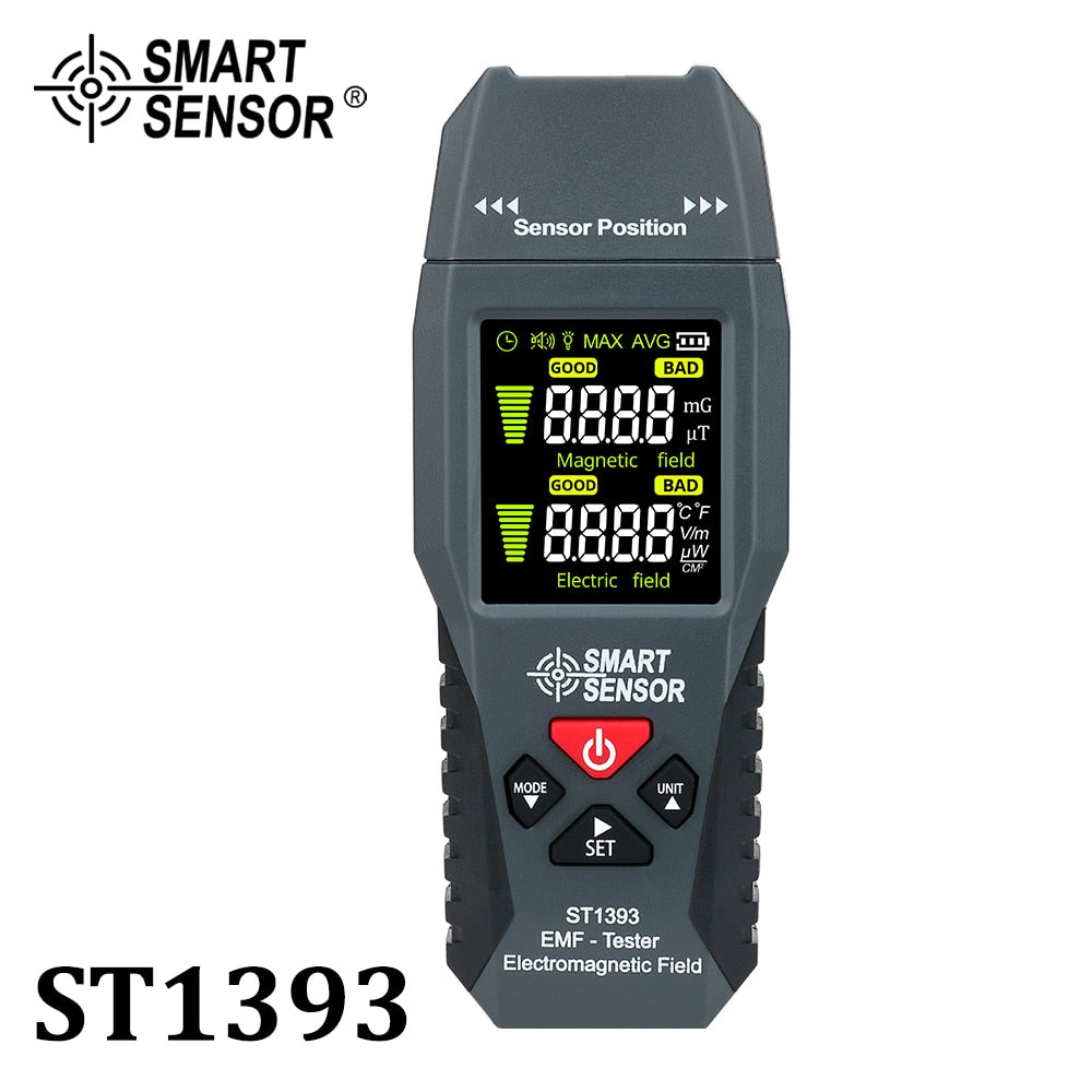 Professional Digital Electromagnetic, Radiation Tester Magnetic Electric Strength EMF Detector with Temperature Measurement