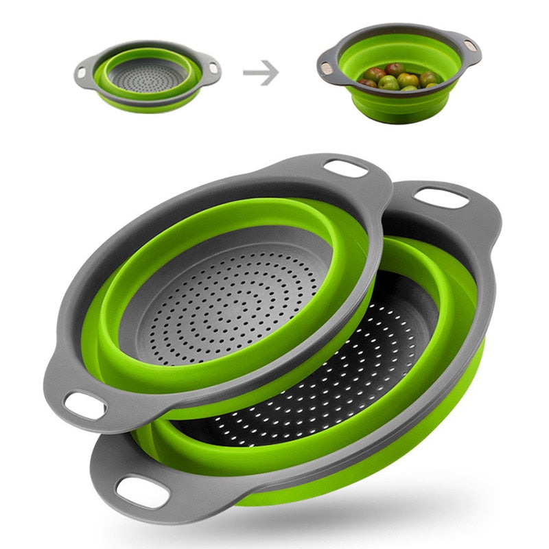 Foldable vegetable, fruit strainer.