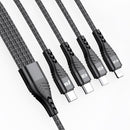 4 in 1 USB Cable C Charging Cable Micro USB Charge Cable