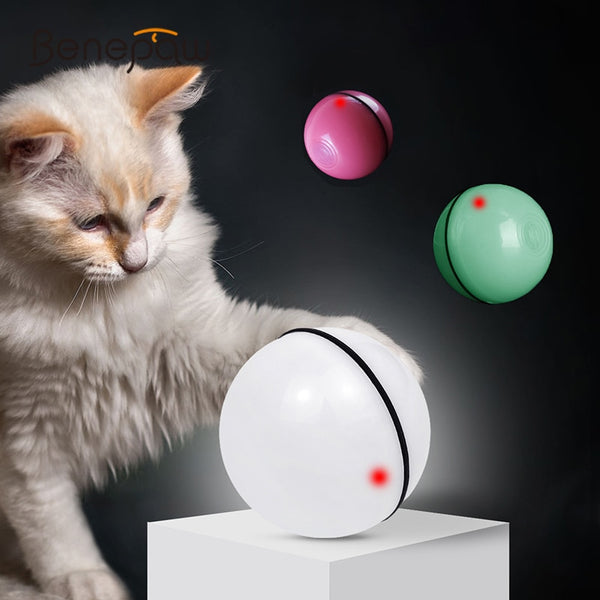 Benepaw USB Charging  360 Degree Self Rotating Nontoxic Ball With LED Light.