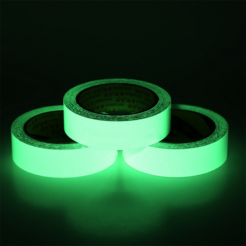 3/10M 10/15/20mm Self-adhesive Luminous Tape. Dark green glow in the dark strips for floor risers