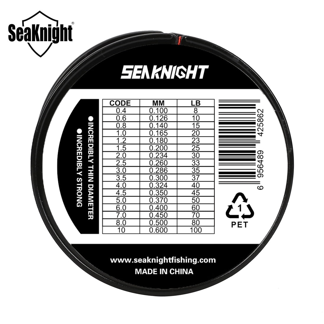 SeaKnight Brand TriPoseidon Series 4 Strands 300M PE Braided Fishing Line 8-60LB Multifilament Fishing Line