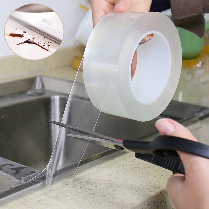 Tape Bathroom Gap Sink Kitchen Sticky Water Proof Adhesive Bath Crevice Sealing Strip Transparent Nano Self Plaster Alien Home