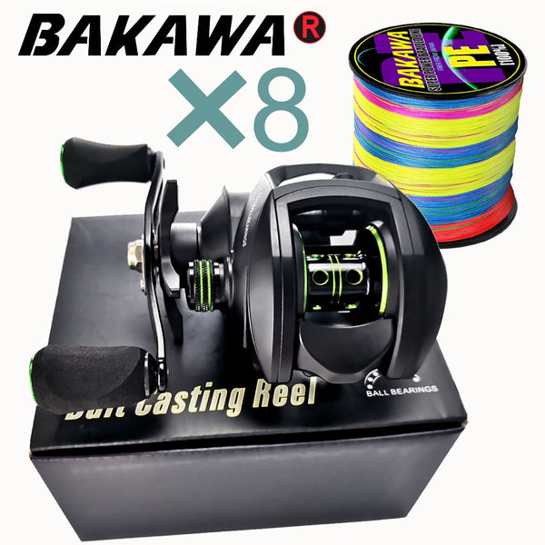 Baitcasting Reel High Speed 8:1:1 Gear Ratio 17+1BB Fresh Saltwater Magnetic Brake System Ultralight Fishing Reel 2000 Seri