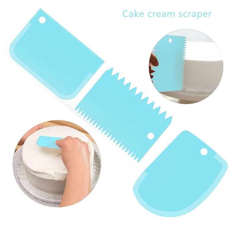 3pcs/Set Plastic Baking Spatulas For Cakes and Pastries.