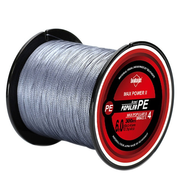 SeaKnight Brand TriPoseidon Series 4 Strands 300M PE Braided Fishing Line 8-60LB Multifilament Fishing Line