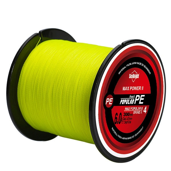 SeaKnight Brand TriPoseidon Series 4 Strands 300M PE Braided Fishing Line 8-60LB Multifilament Fishing Line