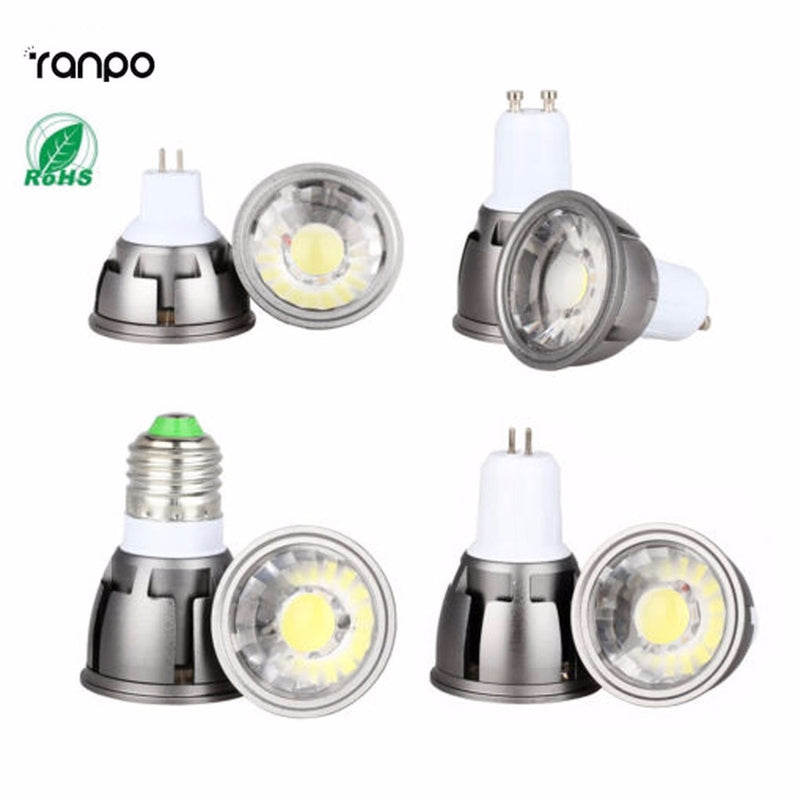 Ultra Bright LED COB Spotlight 6W 9W 12W E26 E27 MR16 GU10 GU5.3 Light Bulb 12V AC 220V 110V Spot light Lamp Warm Cool White