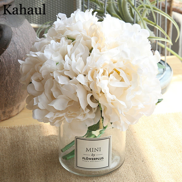 5pcs Silk peony bouquet. Variety of Colors for Home Decor.