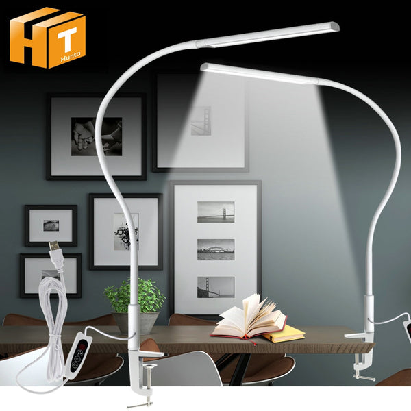 10W LED Clip Long Arm Desk Light Flexible Eye-protected Lamp For Bedroom Led Light 3-Level Brightness&amp;3 Color