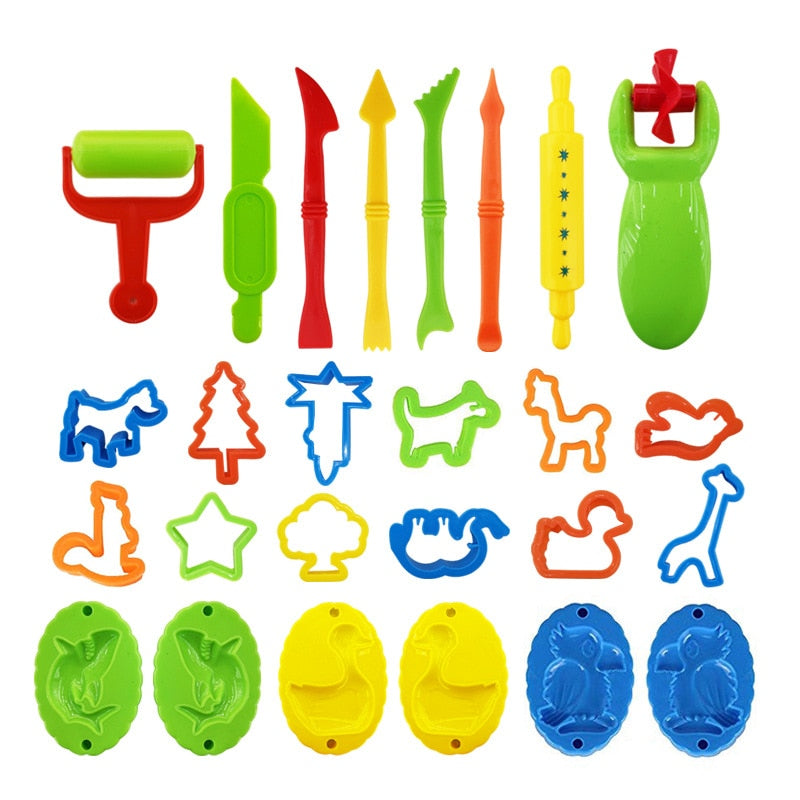 Play Dough Plastic Cutters And Mould Sets.