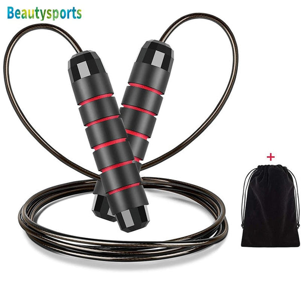 Adjustable Ball Bearings Jump Rope with Carry Bag. Speed Skipping, Crossfit Fitness and speed skipping.