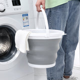 10L/5L/3L Collapsible silicone washing bucket with lid.