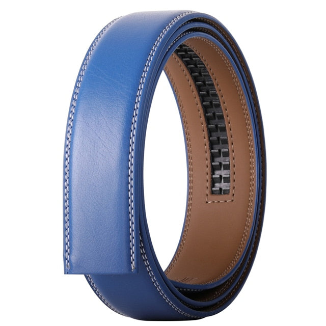 No Buckle 3.5cm Width Cowskin Genuine Leather Belt Men Without Automatic buckle