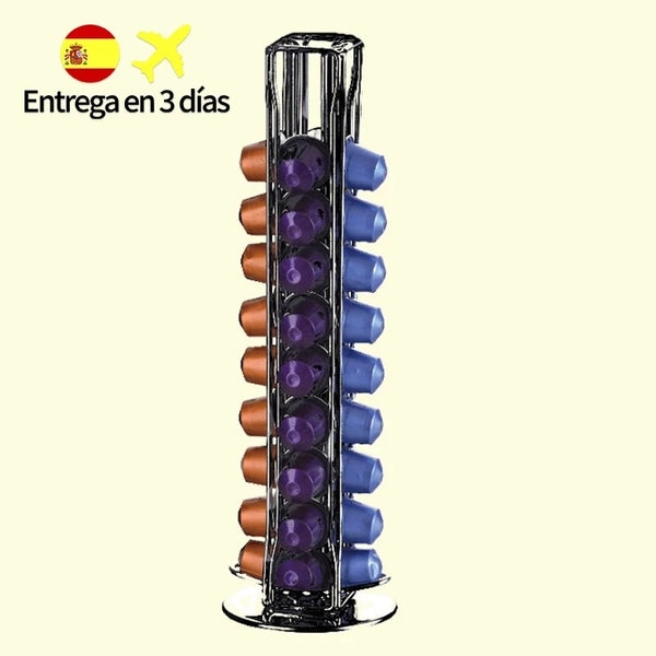 Nespresso Dispensing Tower Stand that holds 40 pods.