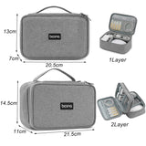 Cable Storage Bag Portable Travel Charger USB Storage Bag Waterproof