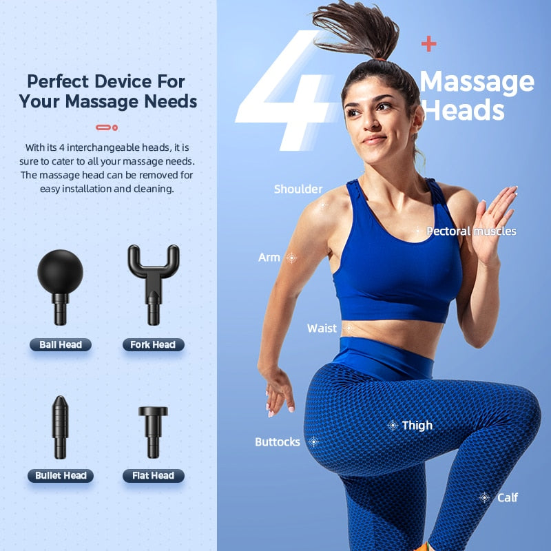 MUKASI Massage Gun Portable Percussion Pistol Massager For Body Neck Deep Tissue Muscle Relaxation