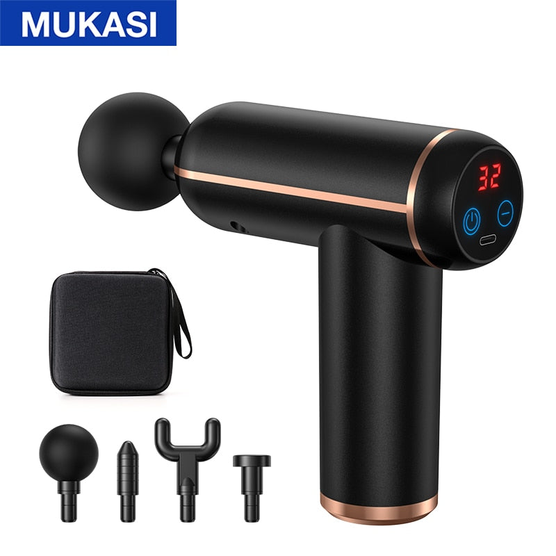 MUKASI Massage Gun Portable Percussion Pistol Massager For Body Neck Deep Tissue Muscle Relaxation