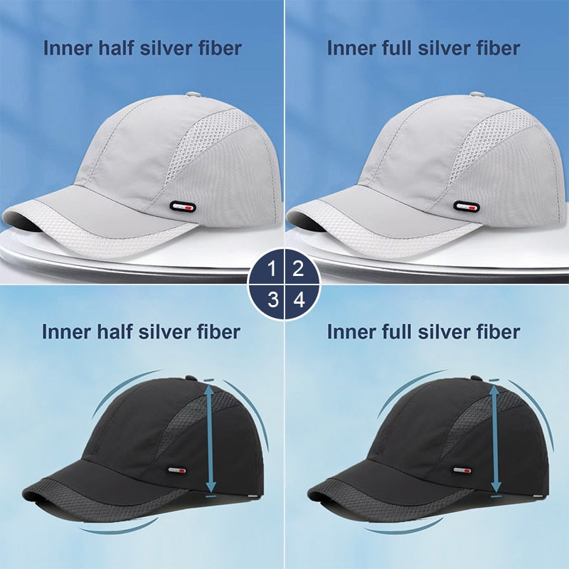 Unisex Anti Radiation Cap Half/Full Silver Fiber Electromagnetic Wave.