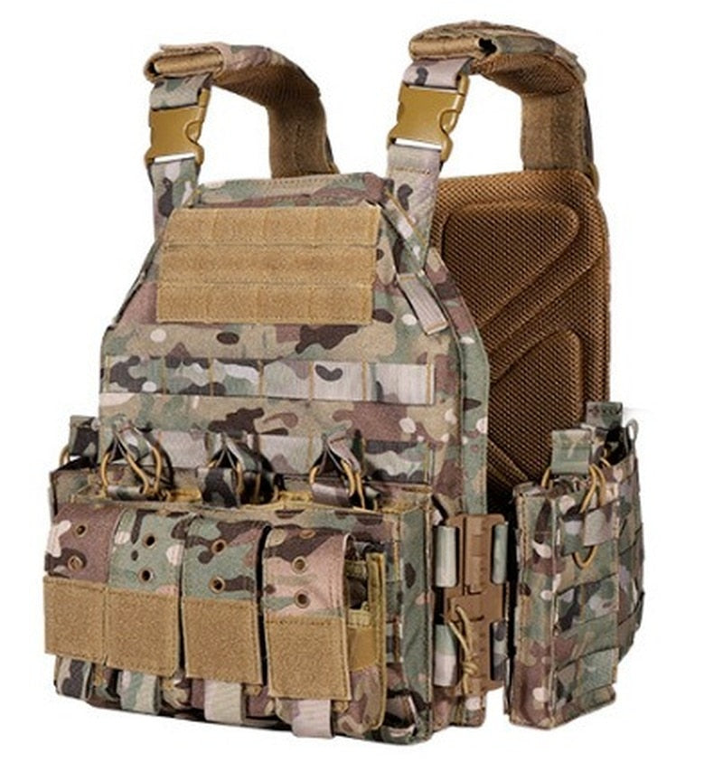 1000D Nylon Plate Carrier Tactical Vest Outdoor Hunting Protective Adjustable MODULAR Vest (AirSoft)