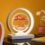 LED quicksand painting hourglass art night light