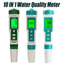 Digital PH Meter 10 in 1 Water Quality Monitor Tester PH/EC/TDS/Salinity/Thermometer Multi-parameter Testing Meter