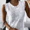 Elegant Floral Lace Sleeveless Tops.