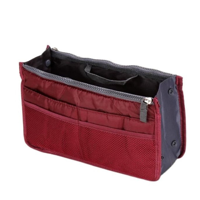 ladies nylon travel Organizer, can be inserted in a purse or handbag