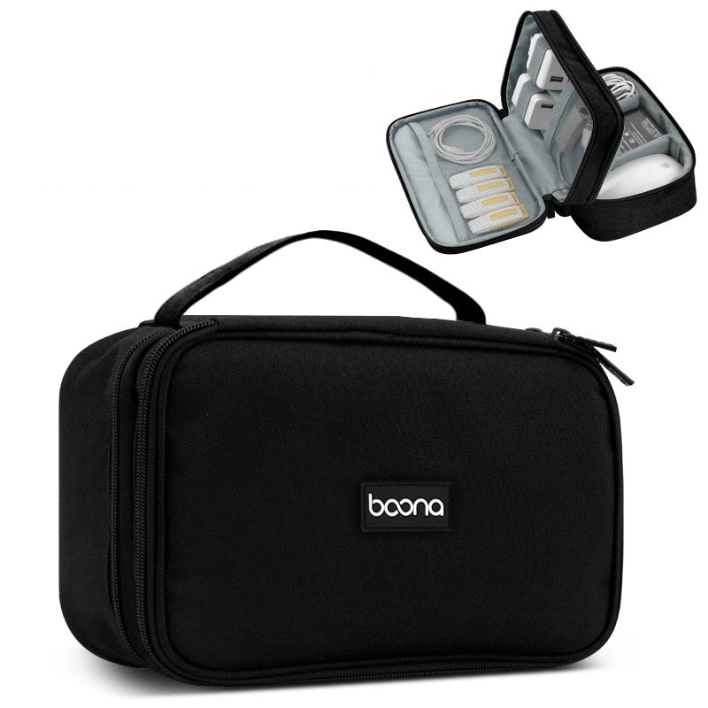 Cable Storage Bag Portable Travel Charger USB Storage Bag Waterproof