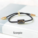 12 Constellation Zodiac Ceramics Engrave Bracelet For Women/Men.