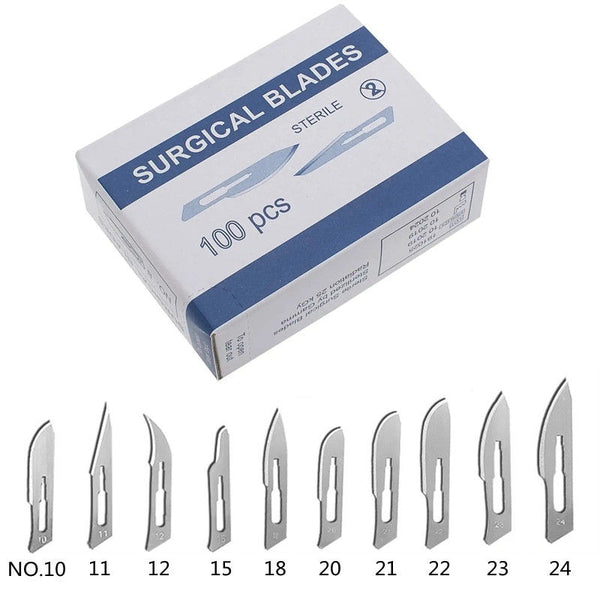 20-100pcs Carbon Steel Surgical Blades