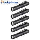 5PS Portable Mini flashlight 1 Switch Mode waterproof AAA battrey Small Penholder Pen Light For dentist Camping hunting