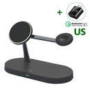 30W 3 in 1 Magnetic Wireless Charger Stand for iPhone 14 13 12 Pro Max Apple Watch Airpods Induction  Fast Charging Station