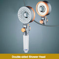 ZhangJi Double Sided Unique Shower Head Bathroom 3 Jettings Water Saving Filtration Round Rainfall Adjustable Nozzle Sprayer