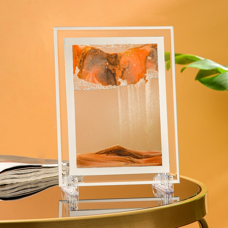 3D Moving Sand Art Nordic Creative Oranment Liquid Hourglass Flowing Sand