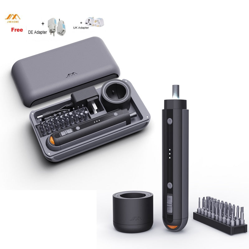 JIMI 3.6V Electric Screwdriver Set Double Switch 30Pcs Cordless Rechargeable with Charging Base