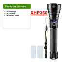 8880000LM XHP360 Led Flashlight 18650 Rechargeable Torch Usb Powerful Tactical Flash Light