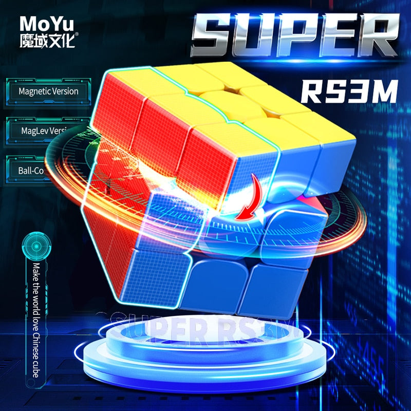 MoYu super RS3M Maglev Ball Core 3x3 Magnetic Magic Puzzle Cube.