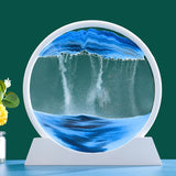 3D Moving Sand Art Nordic Creative Oranment Liquid Hourglass Flowing Sand