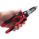 6 IN 1 Wire Stripper Cutter 9 inch Electrician Professional Pliers