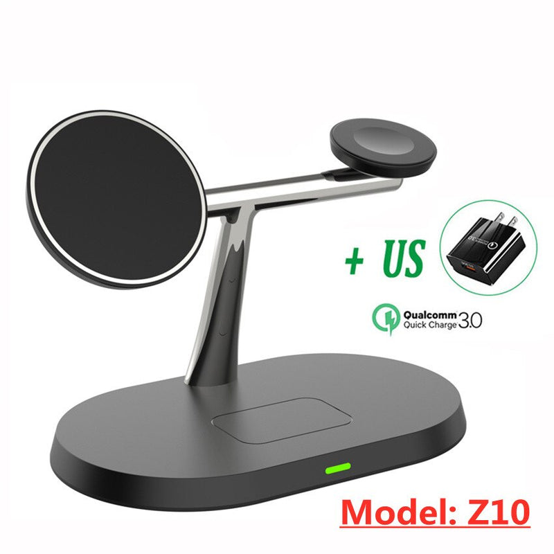 30W 3 in 1 Magnetic Wireless Charger Stand For iPhone 13 12 Pro Max Apple Watch Macsafe  Fast Charging for Airpods iWatch 7 6