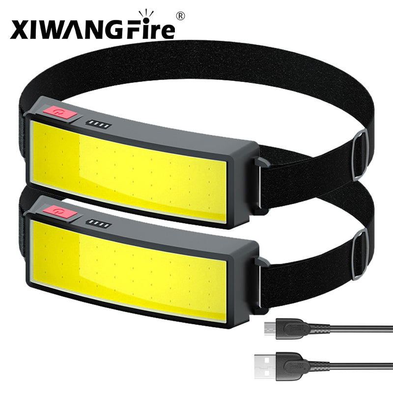 USB Rechargeable LED Head Lamp with built-in 1200mah battery .