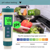 8 IN 1 Digital Water Quality PH Test Pen With Backlight TDS EC PH ORP Temp Meter Analysis Hydrogen-rich Drinking Water Tester