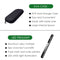 Classic Black Medical Health Monitor Storage Case Kit and Stethoscope Otoscope Tuning Fork Reflex Hammer LED Penlight Torch Tool