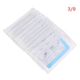 12Pcs 75cm 2/0 3/0 4/0 5/0 Medical Needle Suture Nylon Monofilament Thread Suture Practice Kit Teaching Demonstrations Exercises