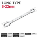 8-22mm Universal Torx Wrench Board Adjustable Double-head Torx Spanner Self-tightening Glasses Wrench Multi-purpose Hand Tools